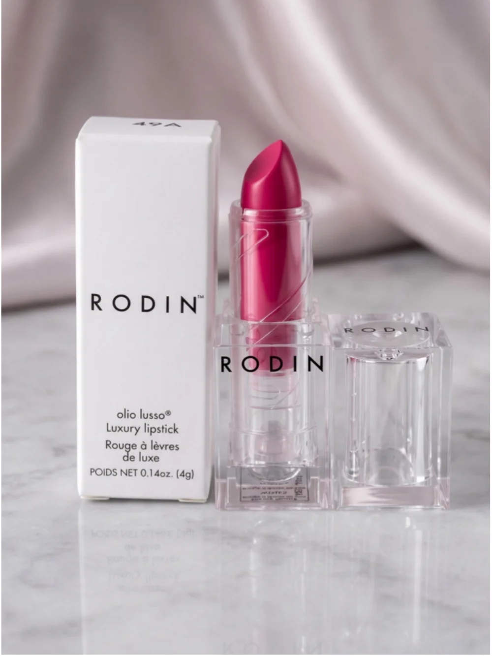 RODIN Olio Lusso Luxury Lipstick Winks 4g New in Box Bright Pink